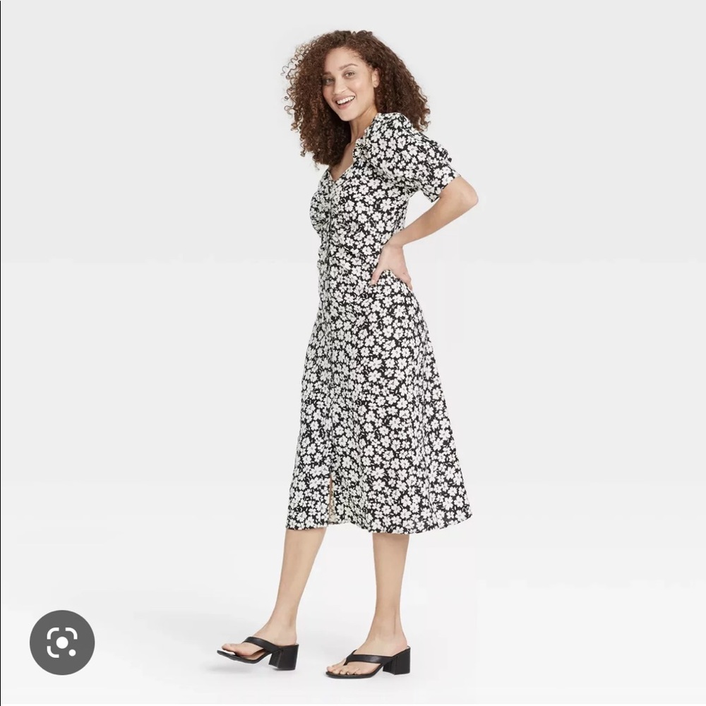 Who What Wear puff sleeve dress